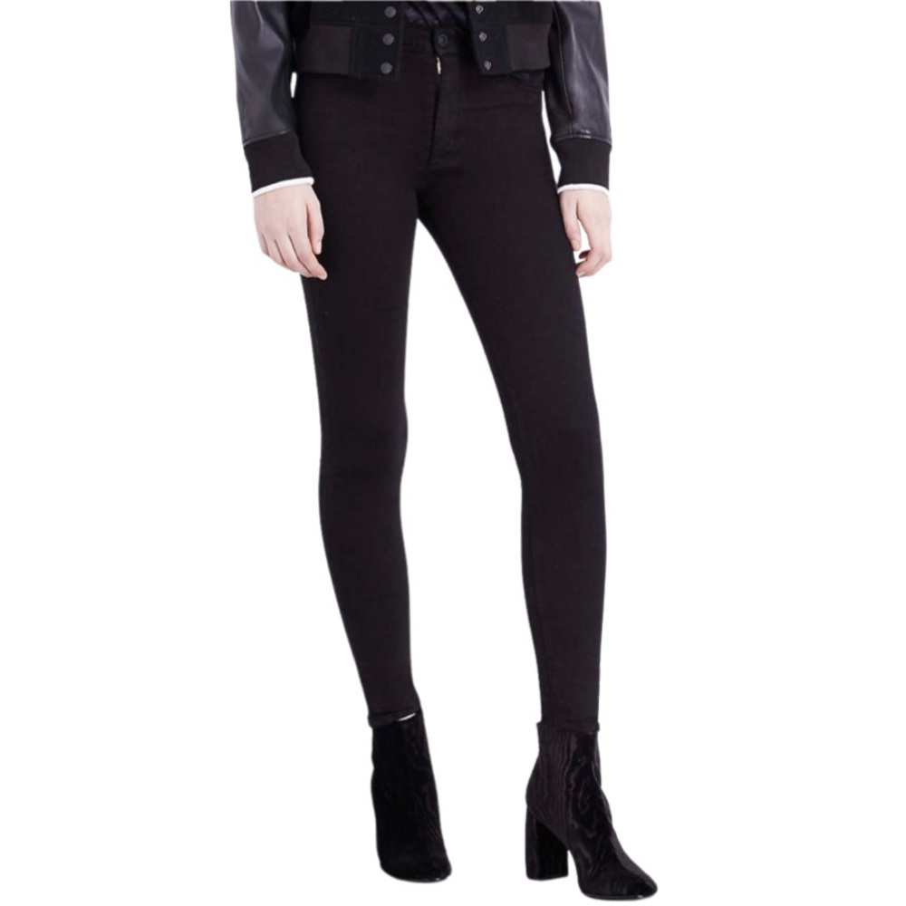 Hudson Jeans Barbara High Waist Super Skinny Jeans in Black sz 26
